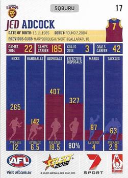 2015 Select AFL Champions #17 Jed Adcock Back